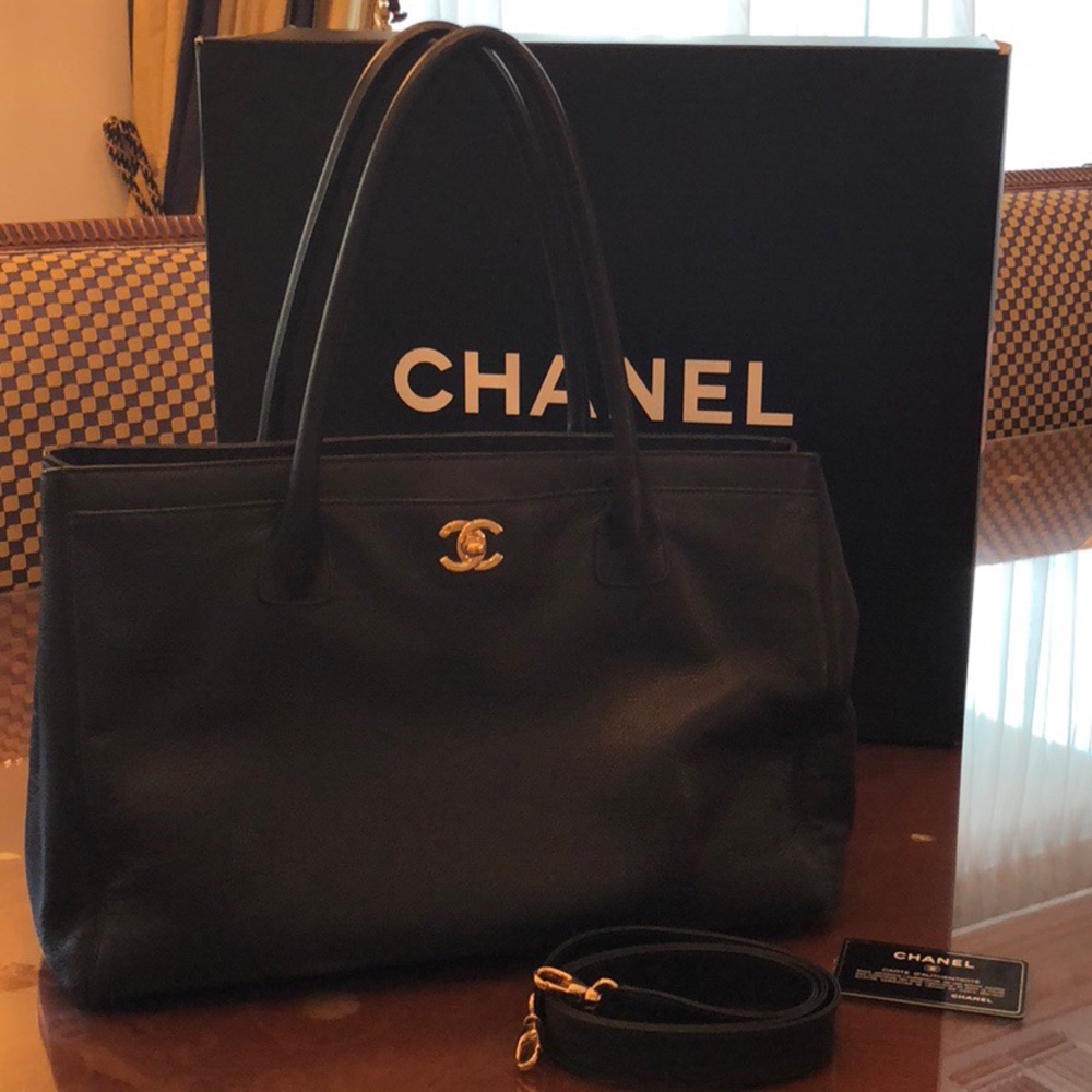 CHANEL Bag Cerf Tote Black Handbag